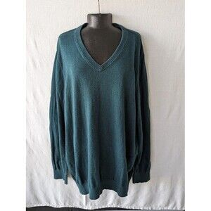 L.L. Bean V-Neck Sweater Green Men's Size XL